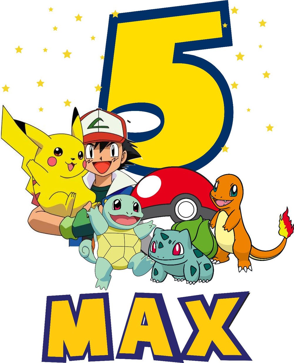 Poke Mon Birthday Png, Pikachu Png, Poke Mon Png, Custom Birthday Boy Png, Toddler Birthday Png, Custom Family Birthday Png Bespoketshirt Collections