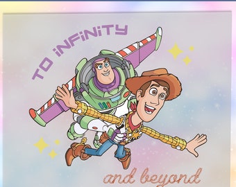 Buzz Lightyear & Woody DTF Transfer: Toy Story Birthday Press