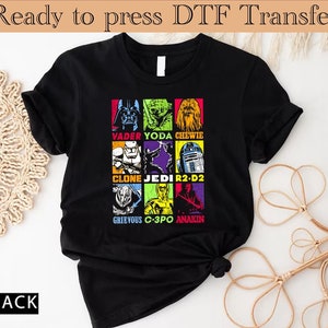 Disney Star Wars DTF Transfer Shirt,Star Wars Group Dtf,Star Wars Characters,Star Wars Land,Disney Balloon,Disneyland Trip DTF