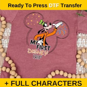 Mickey And Minnie My First Disney Trip Dtf Transfer,Custom Disney Characters Dtf,Matching Disney Trip 2025 Dtf, Disney Family Dtf Transfer,