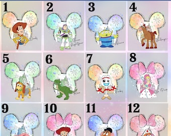 Custom Disney Toy Story Characters Dtf Transfer, Mickey Friends Print, Toy Story Dtf Transfer, Star Wars Dtf, Family Toy Story Matching,