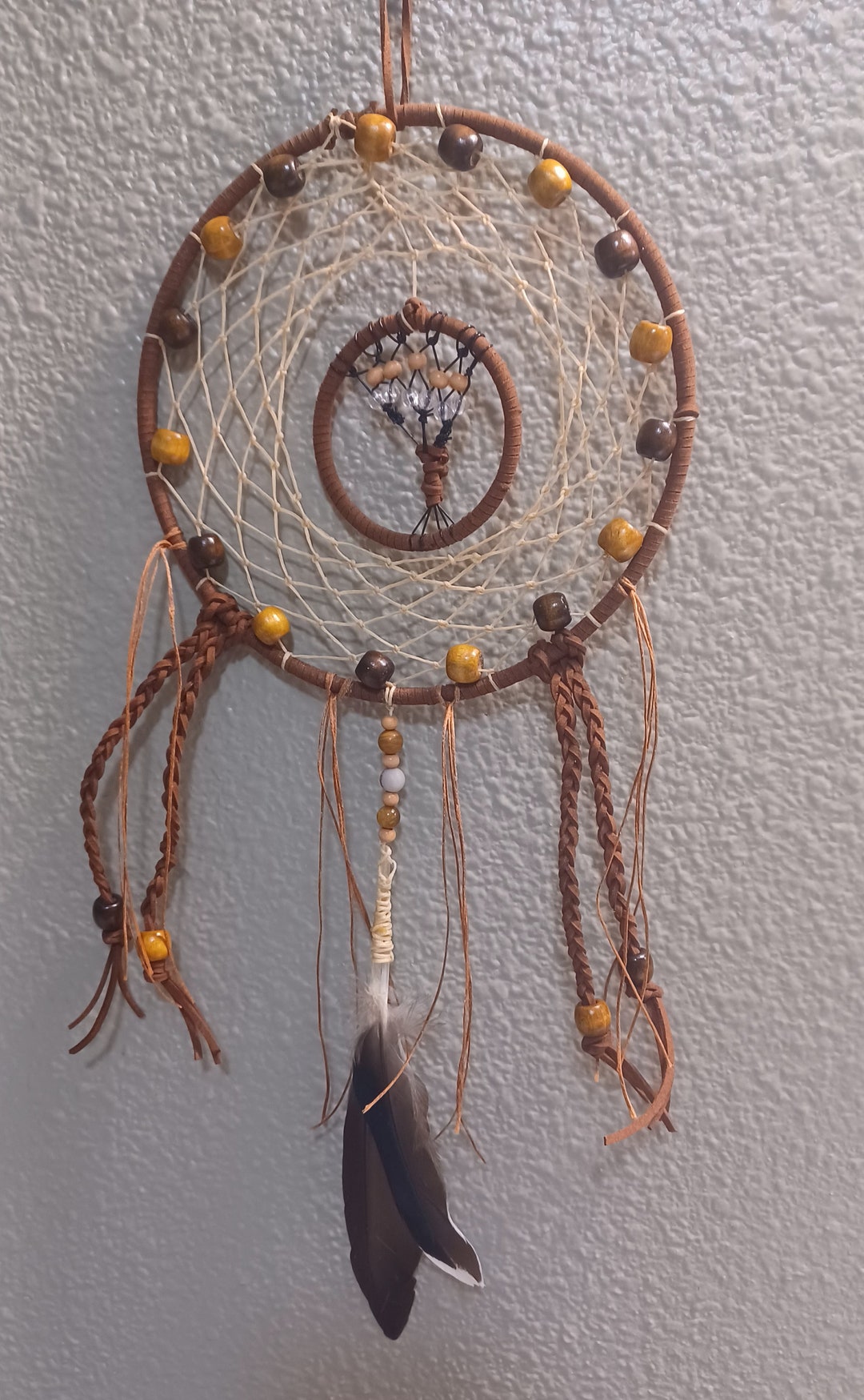 Handmade Tree of Life Dream Catcher With Wooden Beads - Etsy