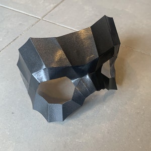Papercraft party mask, print your own and fold it together, low poly, origami digital kit, letter sized .pdf. 3 sizes or scale it yourself