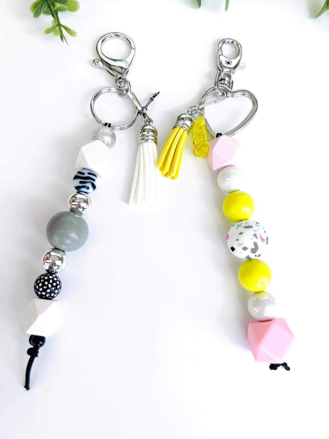 Silicone Bead Keyring Etsy