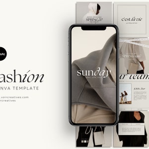 Moda / Vendita al dettaglio / Modelli Canva / Prodotto / Piccola impresa / Abbigliamento maschile / Abbigliamento femminile / Modelli digitali di lusso per la moda