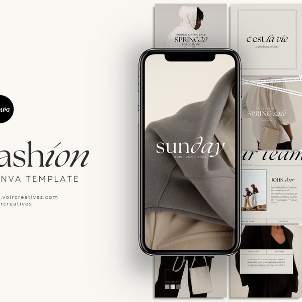 Fashion | Retail | Canva Templates | Product | Small Business | Men's Clothes | Women's Clothes | Fashion Luxury Digital Templates