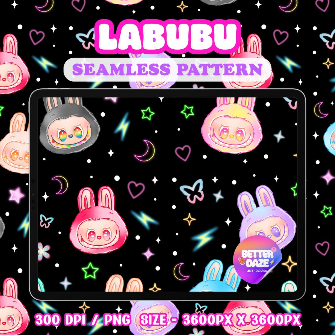 Labubu Seem Less Pattern Design Labubu Seamless Pattern - DIGITAL FILE ONLY - Etsy Australia