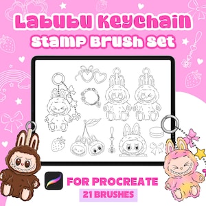 Labubu Stamp Brushes For Procreate