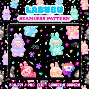 Labubu Seamless Pattern - DIGITAL FILE ONLY