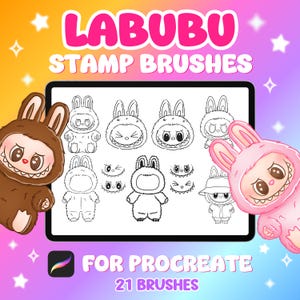 Labubu Stamp Brushes For Procreate