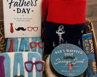 Fathers Day Spa Box for Dad – DAD Bar, Whipped Soap & Bath Bomb