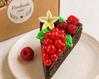 Fruit Cake Slice Soap Realistic Fake Dessert Gift