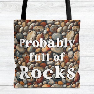 Rockhound Tote Bag Gift for Rock Collector or Geology Student Rock hound Bag Funny Shopping Bag Grocery Bag