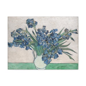 Arte de pared de Van Gogh, pintura de jarrón de lirios de Van Gogh, arte de pared floral, lirios de Vincent Van Gogh, envoltura de galería de lienzo, varios tamaños