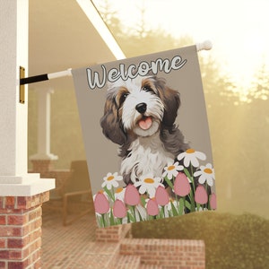 Bernedoodle Banner Bernedoodle Garden Flag Spring Garden Flag Bernedoodle Gift Doodle Mom Gift & House Banner Bernedoodle Decor