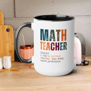 Math Teacher Coffee Mug Funny Math Teacher Gift Christmas Teacher Gift ...