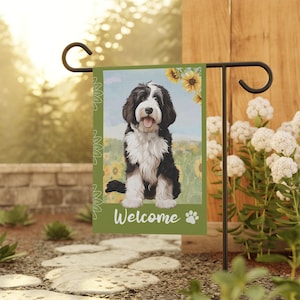 Bernedoodle Banner Bernedoodle Garden Flag Summer Garden Flag Bernedoodle Gift Doodle Mom Gift & House Banner Bernedoodle Decor