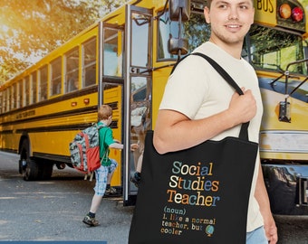 Social Studies teacher tote bag, Social Studies teacher bag, Social Studies teacher tote, Back to school tote bag, teacher tote bag