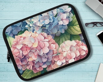 Floral Laptop Case Cottagecore Hydrangea Neoprene Sleeve Water-Resistant Botanical Case Lightweight Case 13" 15" 17" laptop sleeve