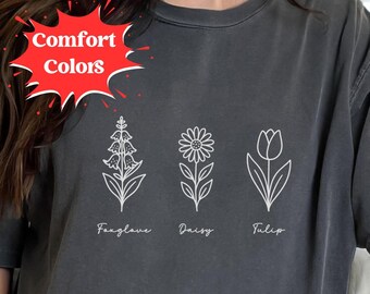 Foxglove Daisy Tulip Line Art Shirt Anti Fascism Anti Trump Code