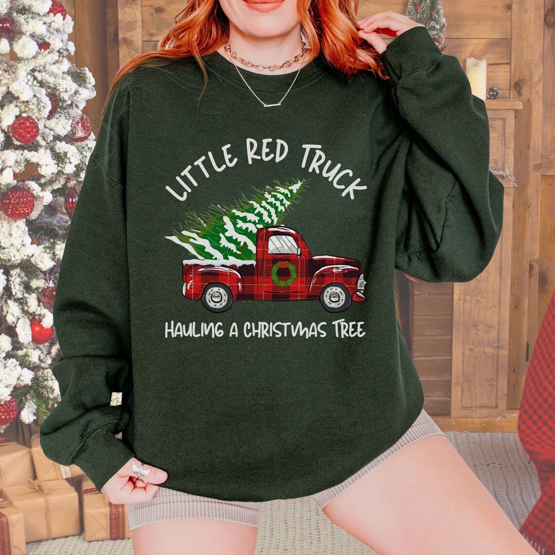 Little Red Truck Christmas Kaftan main image 1