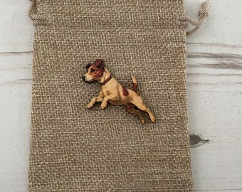 Jack russel brooch