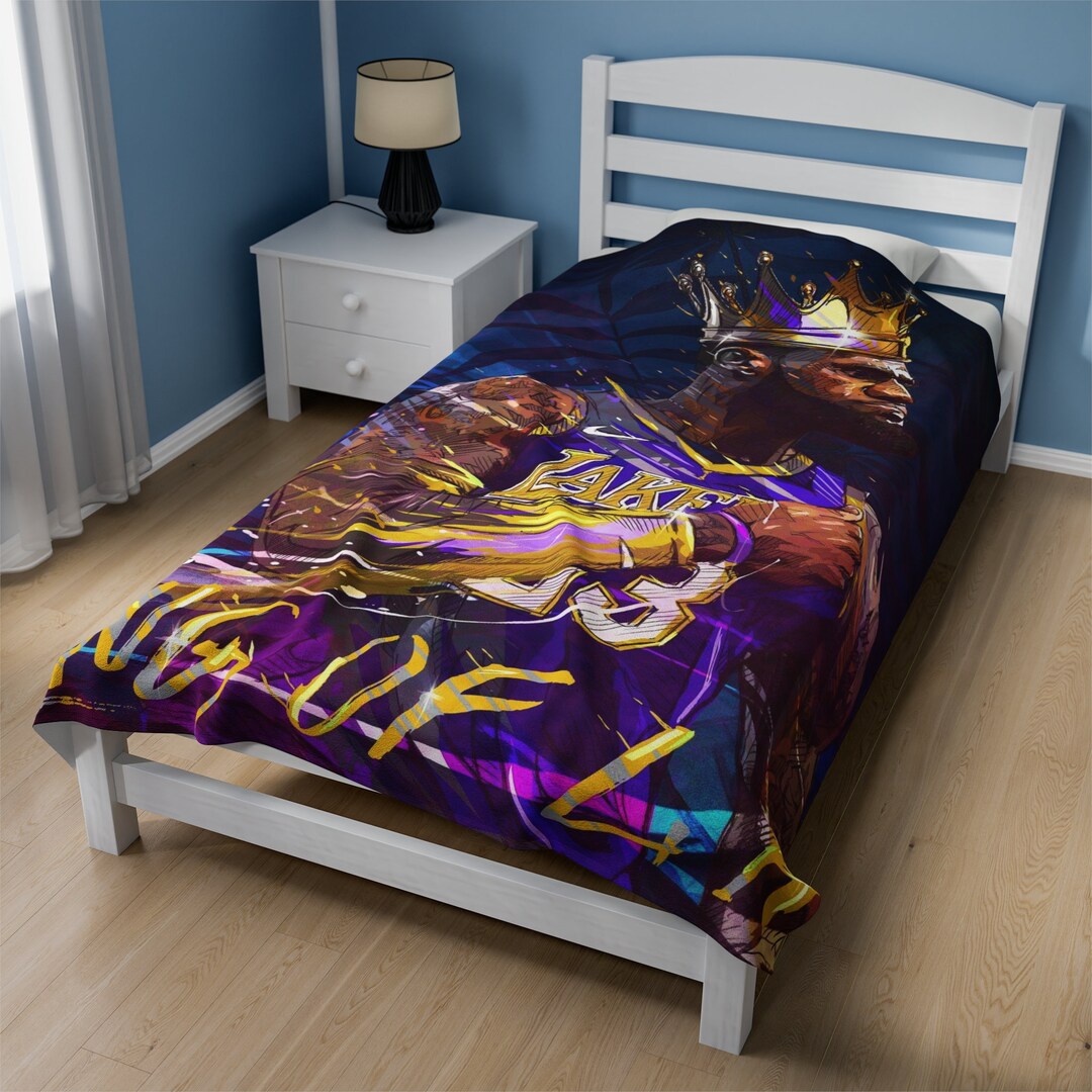 Lebron James Blanket King James King of LA Lakers Blanket Etsy