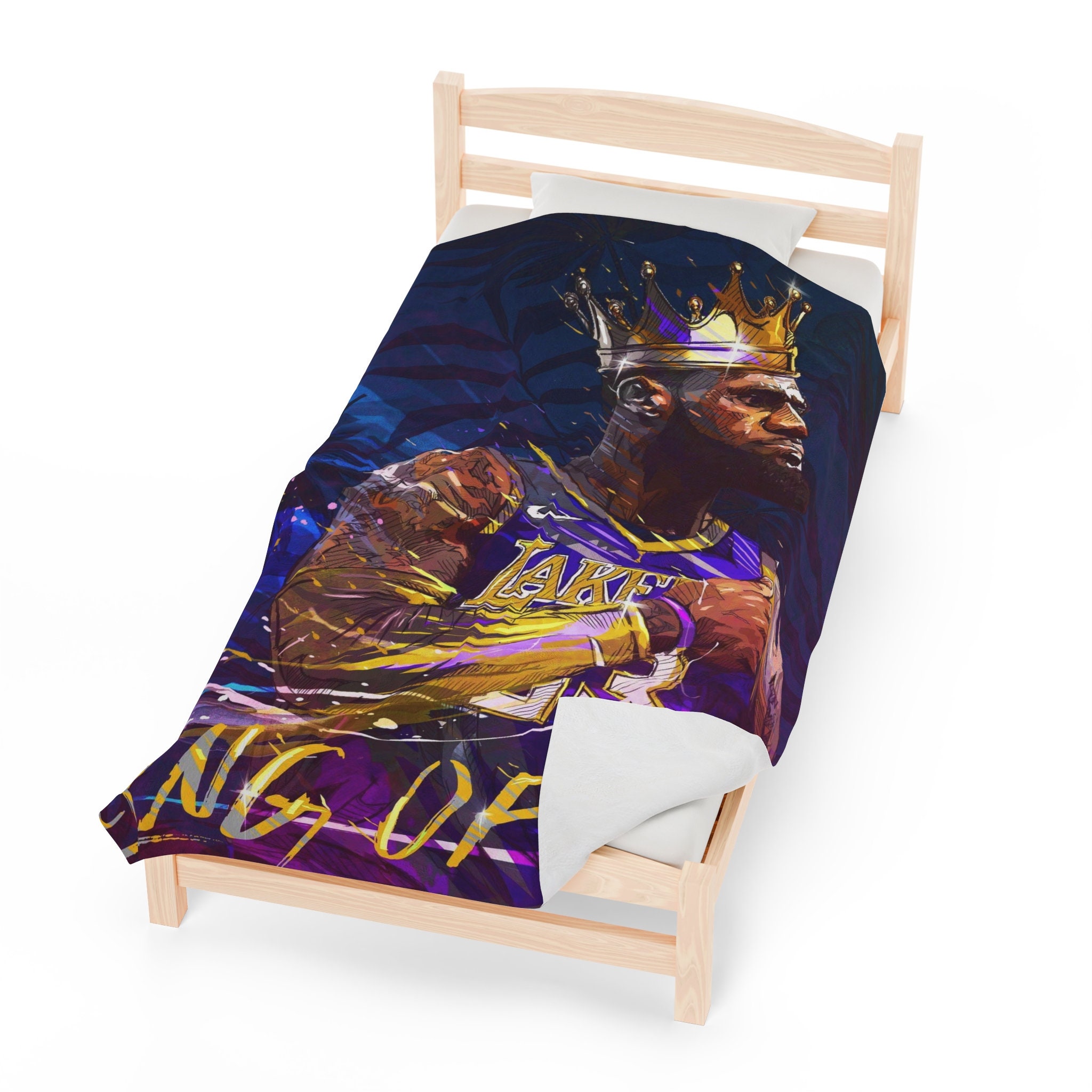 Lebron James Blanket King James King of LA Lakers Blanket Etsy