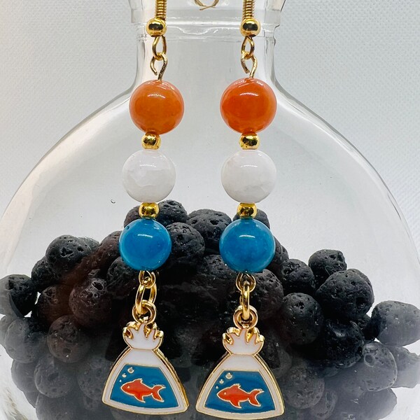 Fish Bowl Earrings Etsy