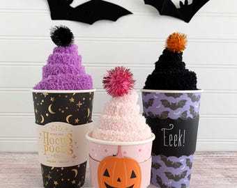 Cozy Pink Halloween Pumpkin Cupcake Socks - Halloween Party Must-Have for Teens and Women
