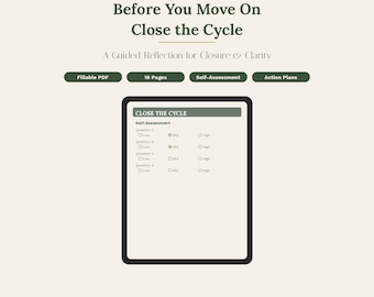 Year-End Reflection Journal: Guided Self-Assessment, Closure Workbook (PDF Download)