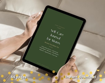 Self-Care Journal for Moms, 30-Day Guided Planner, Fillable PDF (Digital Download)