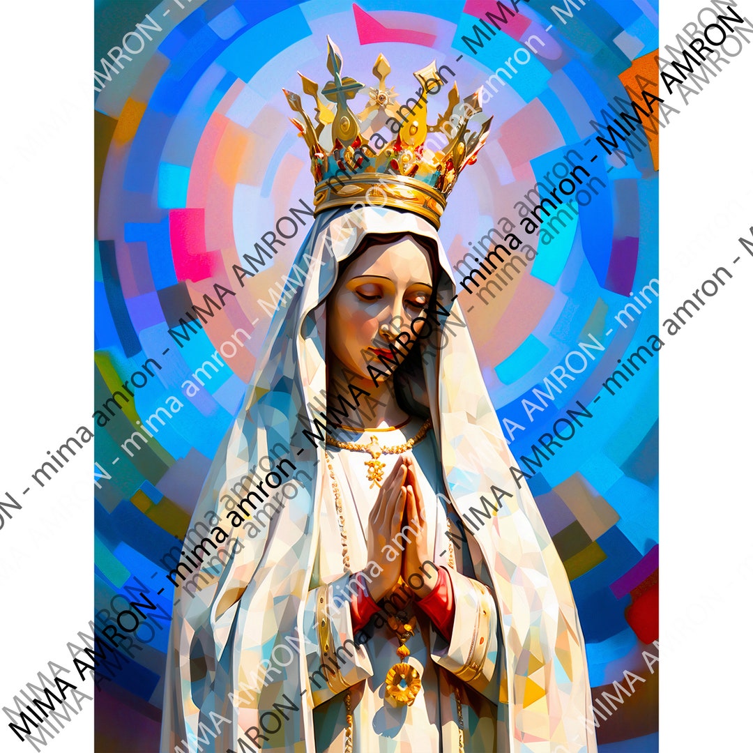Our Lady of Fatima Art Digital Download Catholic Inspiration Virgin