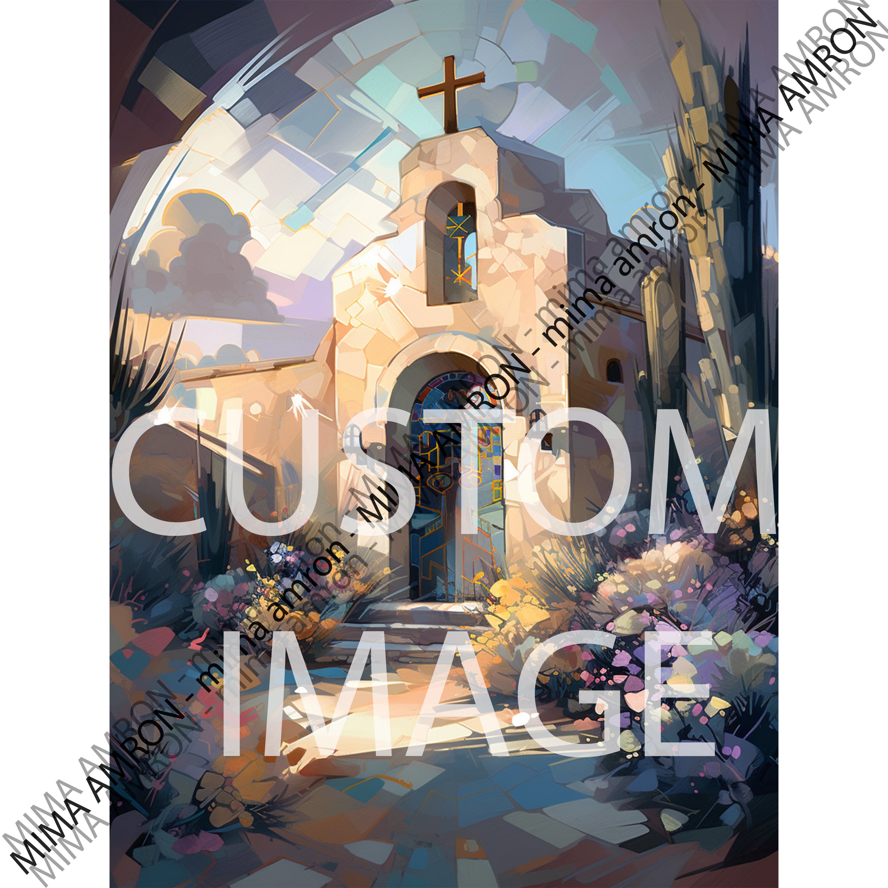CUSTOM Digital AI Art Image - Single - Catholic Imagery - Mary, Jesus ...