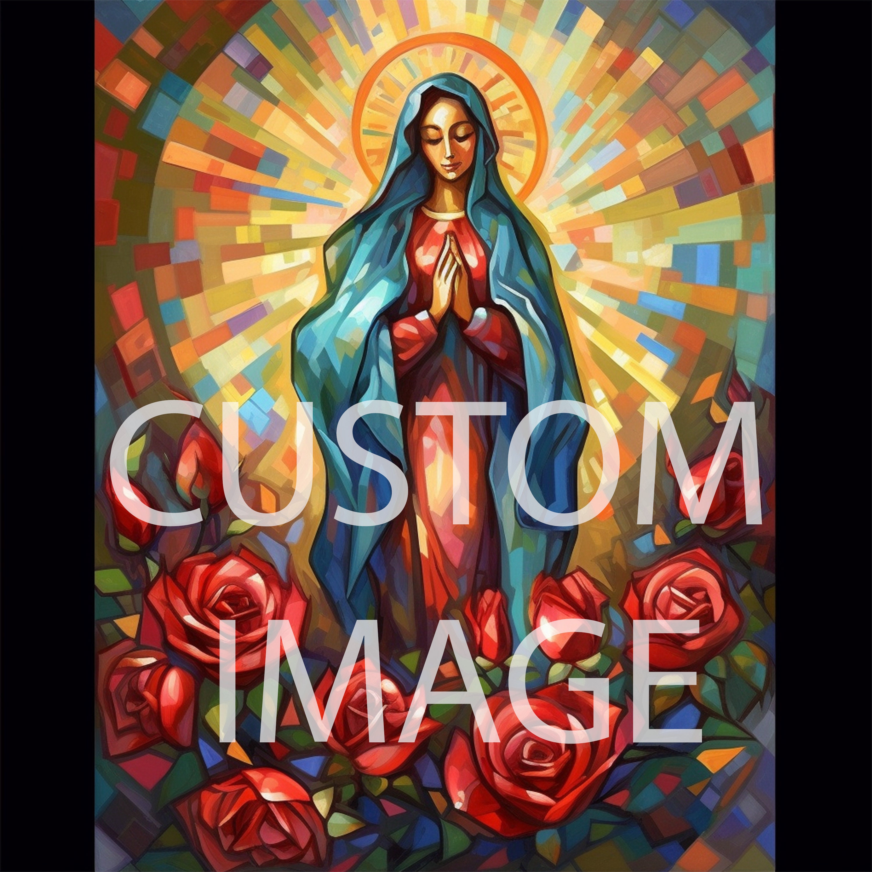 CUSTOM Digital AI Art Image - Single - Catholic Imagery - Mary, Jesus ...