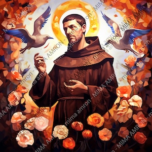 Saint Francis of Assisi - Art Digital Download - Catholic Inspiration - St. Francis