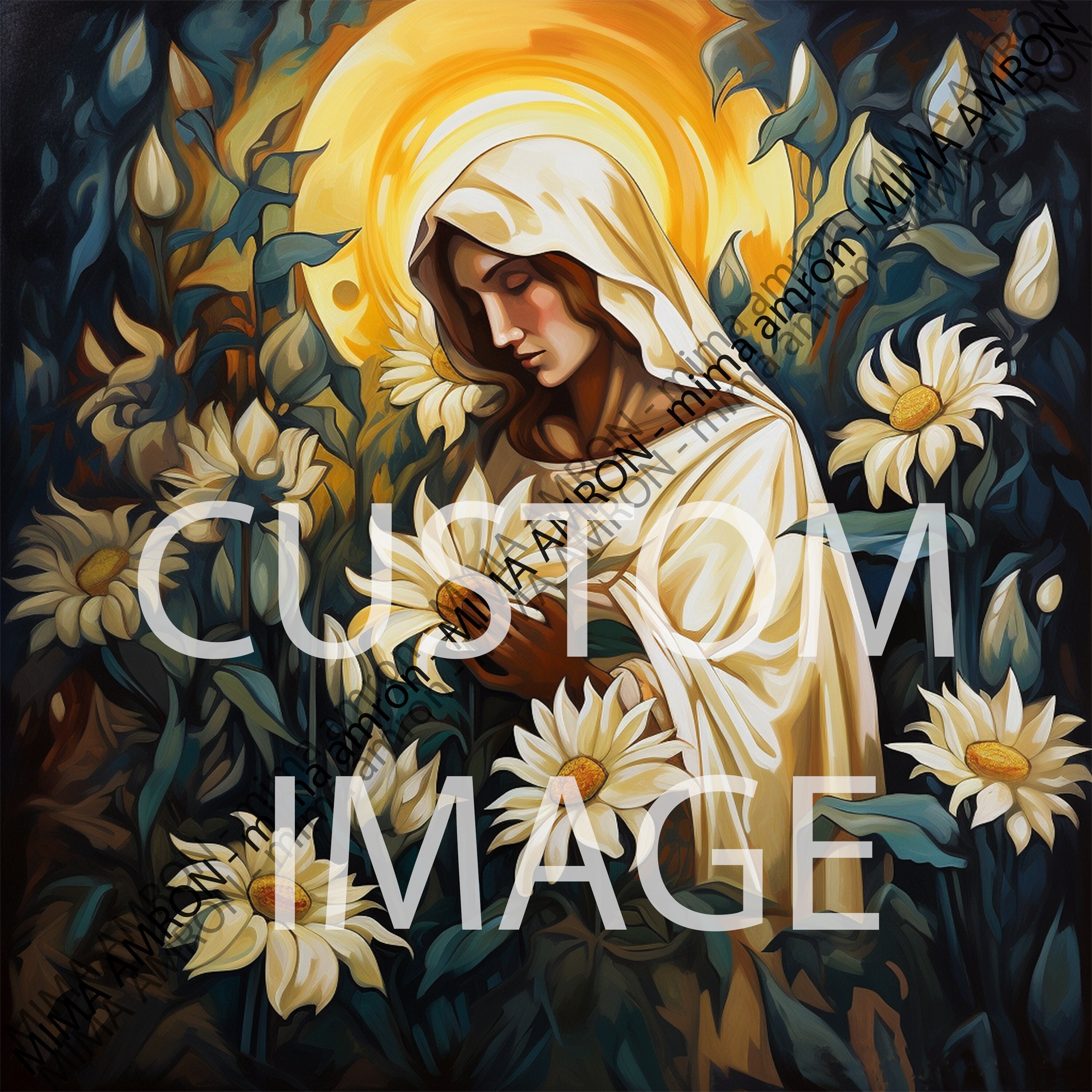 CUSTOM Digital AI Art Image - Single - Catholic Imagery - Mary, Jesus ...
