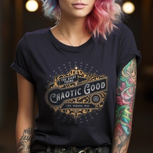 Dungeons and Dragons Chaotic Good T-shirt, DnD Vintage Alignment Tee, Soft and Comfortable Unisex D&D Shirt