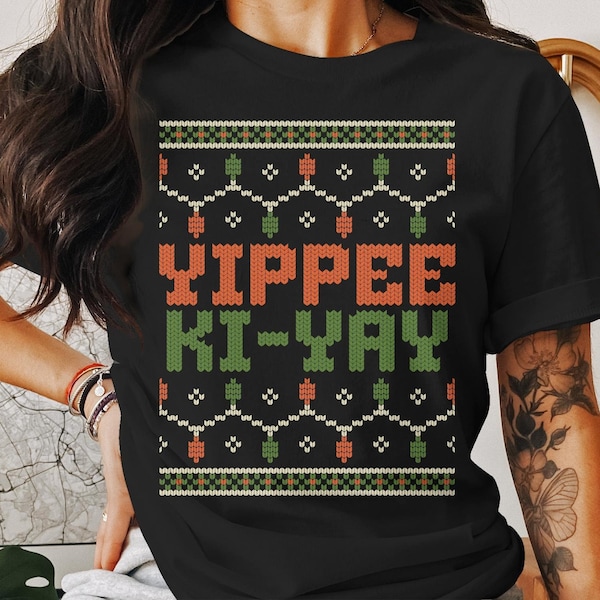 Christmas Diehard Yippee Ki Yay Holiday Shirt, Christmas Sweater style, Funny Christmas Shirt, Funny Holiday Tee, Ugly Christmas Sweater