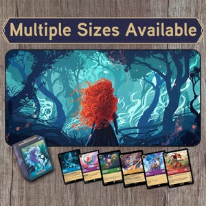 Lorcana Card Game Brave Enchanted Forest Playmat, TCG Play Mat, Desk Mat, Office Desk Mat, Great Gift for Table Top Gaming Fan