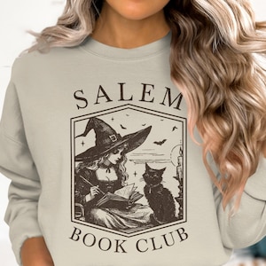 Salem Book Club Sweatshirt, Halloween Shirt, Retro Halloween T Shirt, Halloween Witch Sweatshirt, Salem Massachusetts, Salem Witch