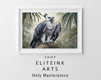 Harpy Eagle Bird Catching Prey Canvas Poster Bedroom Decor Sports Landscape  Office Room Decor Gift,Canvas Poster Wall Art Decor Print Picture