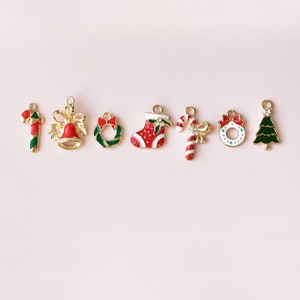 Enamel Christmas Charms: Festive Xmas Pendants for Jewellery Making