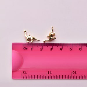 Small Dinosaur Charms 18k Gold Plated Brass Pendants for Jewellery Making Cute Diplodocus Charms UK image 4