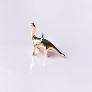 Small Dinosaur Charms 18k Gold Plated Brass Pendants for Jewellery Making Cute Diplodocus Charms UK image 5