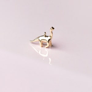 Small Dinosaur Charms 18k Gold Plated Brass Pendants for Jewellery Making Cute Diplodocus Charms UK image 3