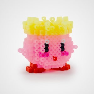 Figura Kirby 3D Perler (brilla en la oscuridad)