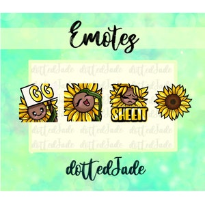 Cute Funny Sunflower Twitch Emotes