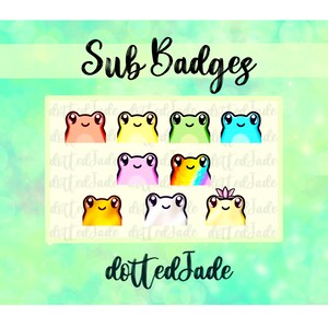 Cute Frog Twitch Sub Badges