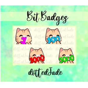 かわいい猫のTwitchビットバッジ